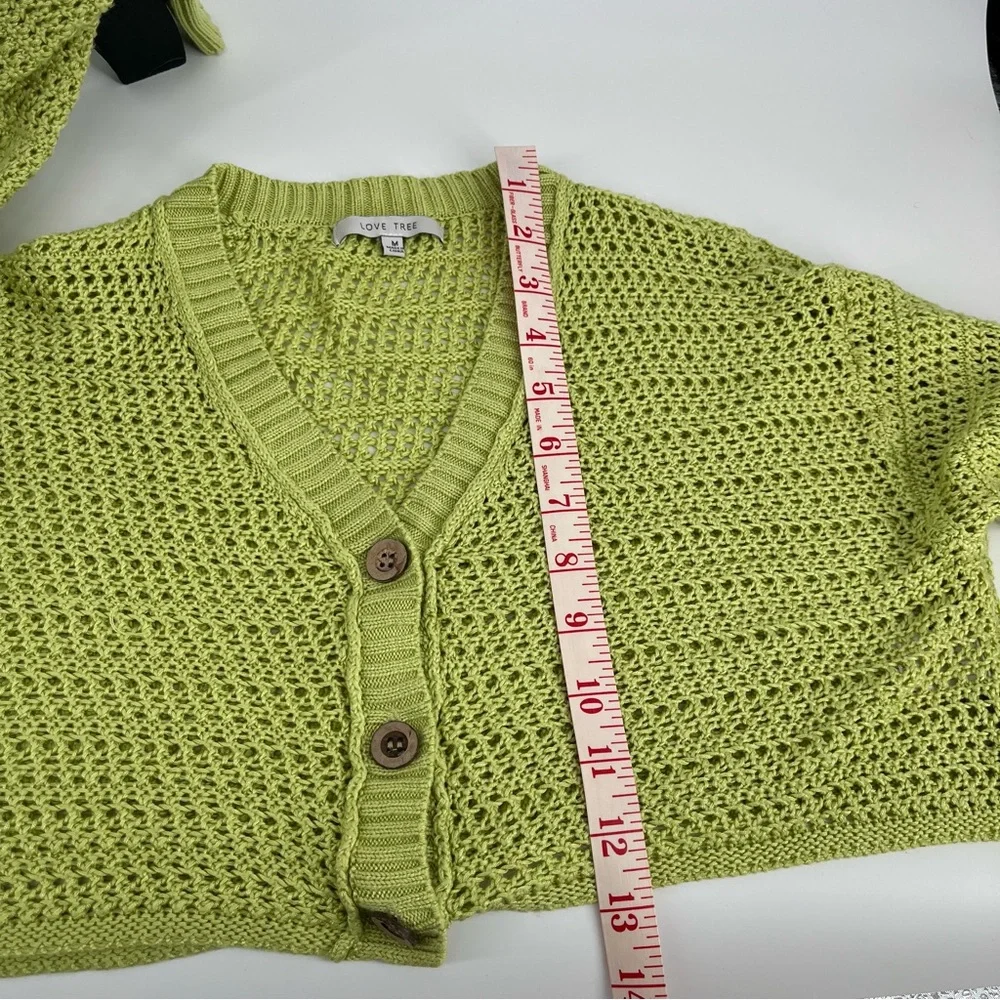 Love‎ Tree Lime Cardigan Sweater